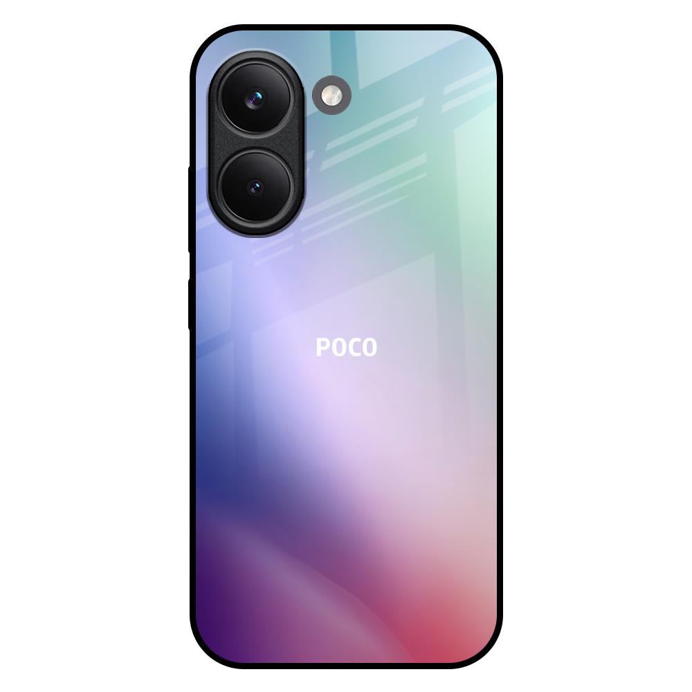 Abstract Holographic Poco X8 Pro 5G Glass Back Cover Online