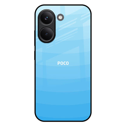 Wavy Blue Pattern Poco X8 Pro 5G Glass Back Cover Online