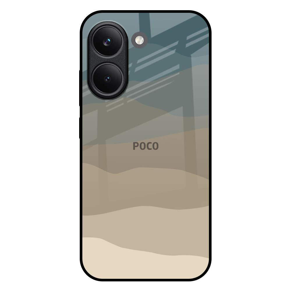 Abstract Mountain Pattern Poco X8 Pro 5G Glass Back Cover Online