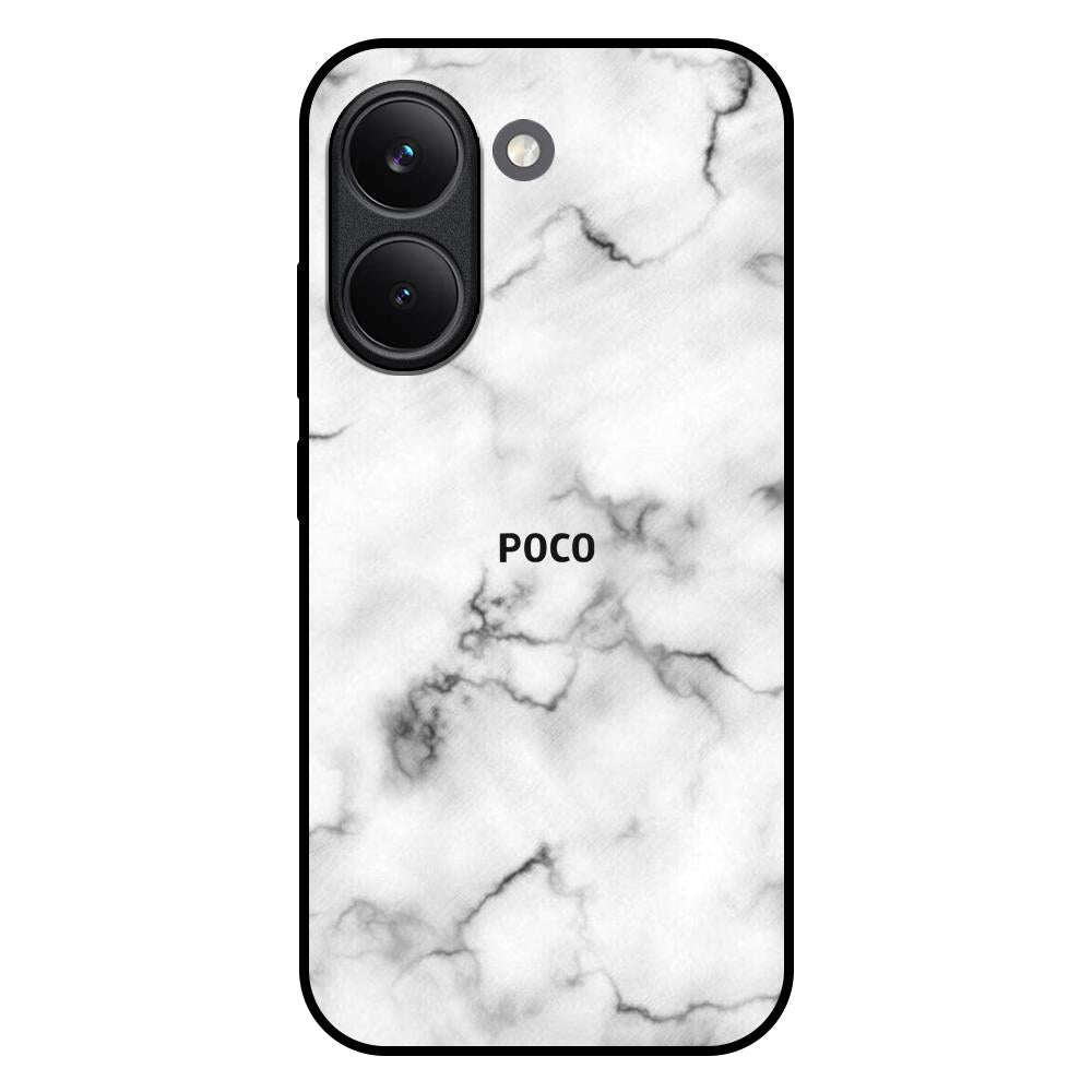 Satin White Marble Poco X8 Pro 5G Glass Back Cover Online