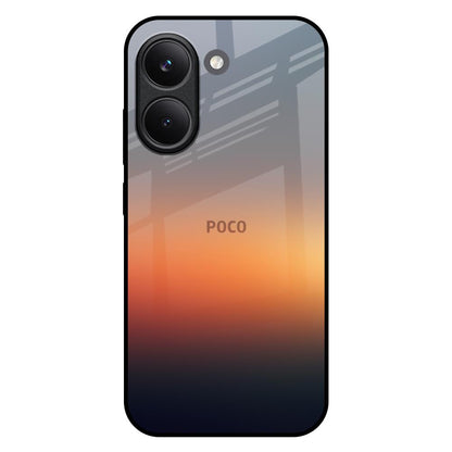 Aesthetic Orange Poco X8 Pro 5G Glass Back Cover Online