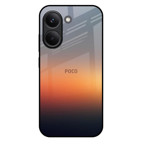 Aesthetic Orange Poco X8 Pro 5G Glass Back Cover Online