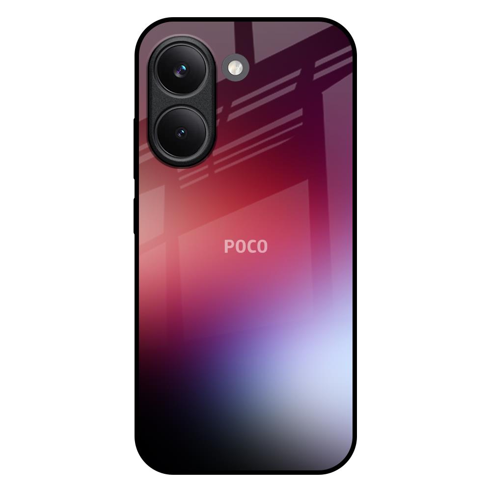 Gaussian Red Poco X8 Pro 5G Glass Back Cover Online