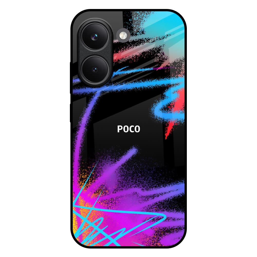 Brushy Color Poco X8 Pro 5G Glass Back Cover Online