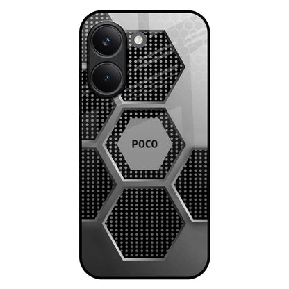 Hexagon Style Poco X8 Pro 5G Glass Back Cover Online