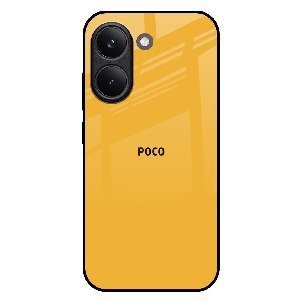 Fluorescent Yellow Poco X8 Pro 5G Glass Back Cover Online