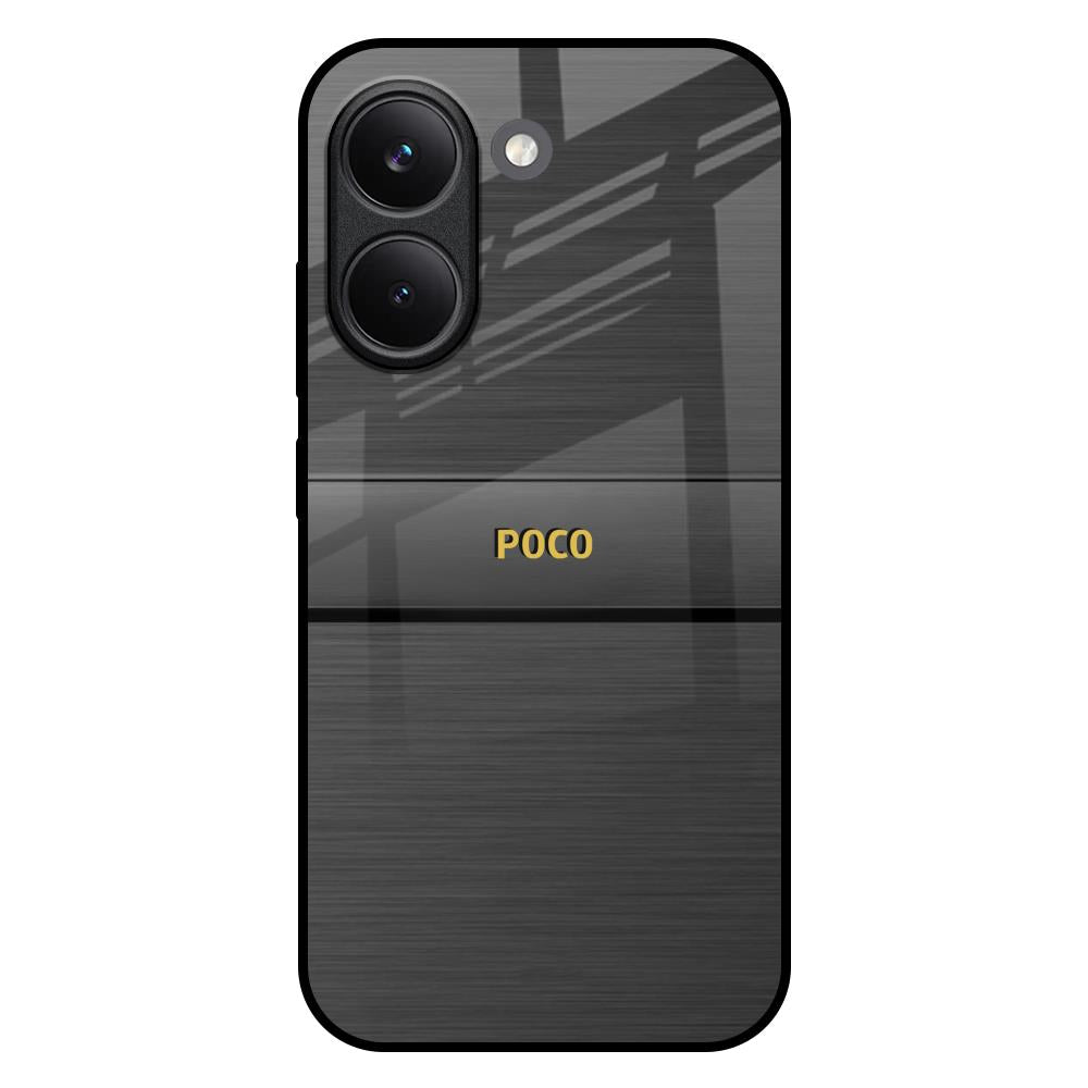Grey Metallic Glass Poco X8 Pro 5G Glass Back Cover Online