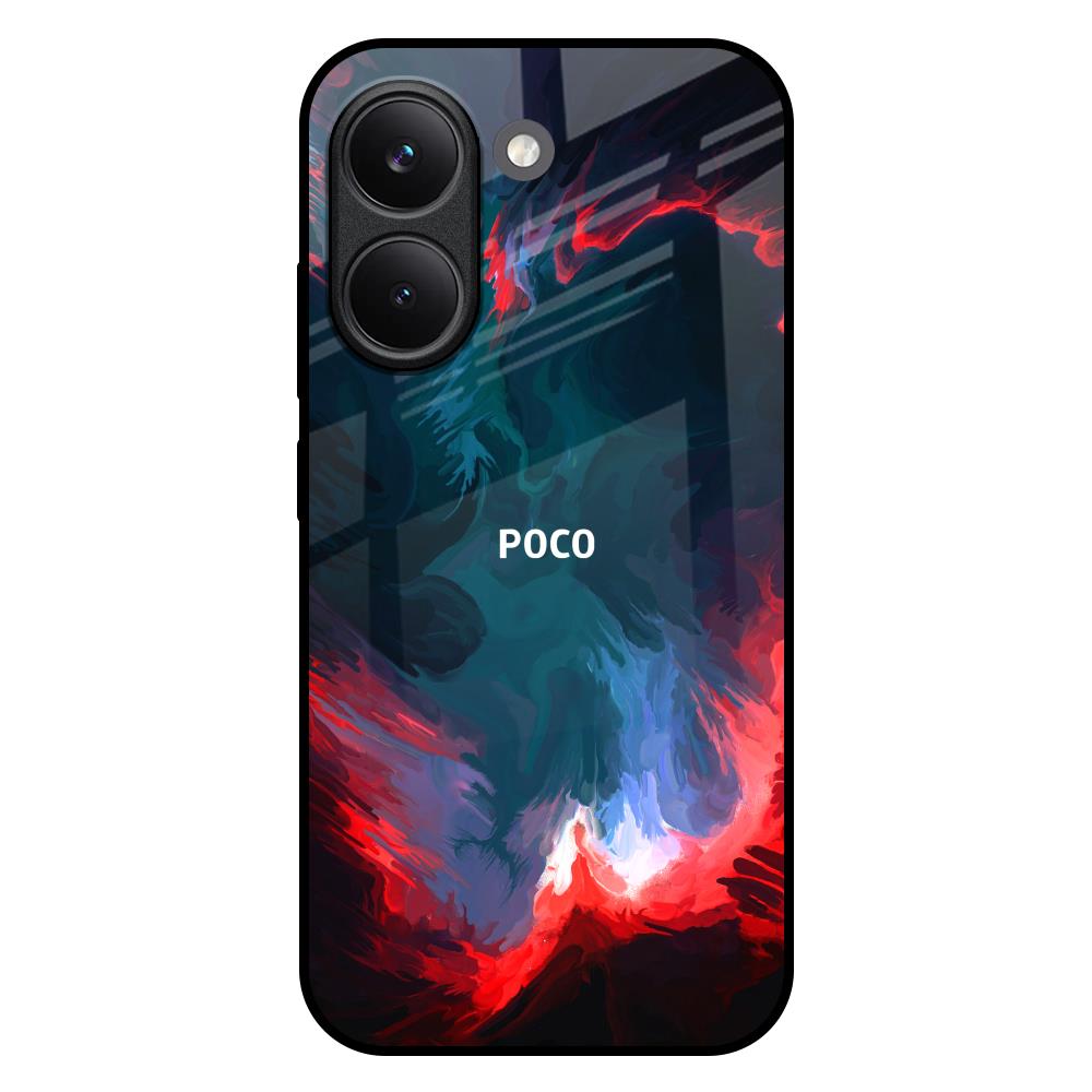 Brush Art Poco X8 Pro 5G Glass Back Cover Online