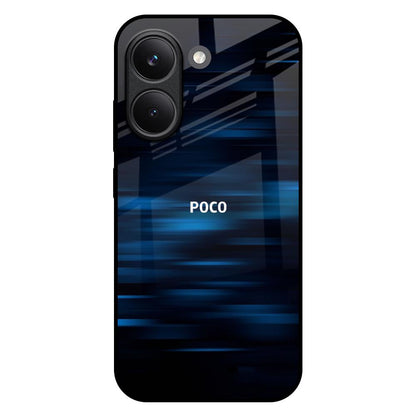 Blue Rough Abstract Poco X8 Pro 5G Glass Back Cover Online