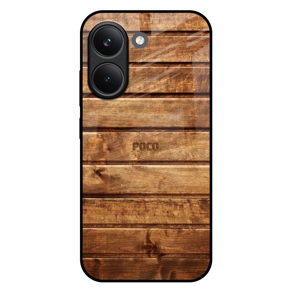 Wooden Planks Poco X8 Pro 5G Glass Back Cover Online