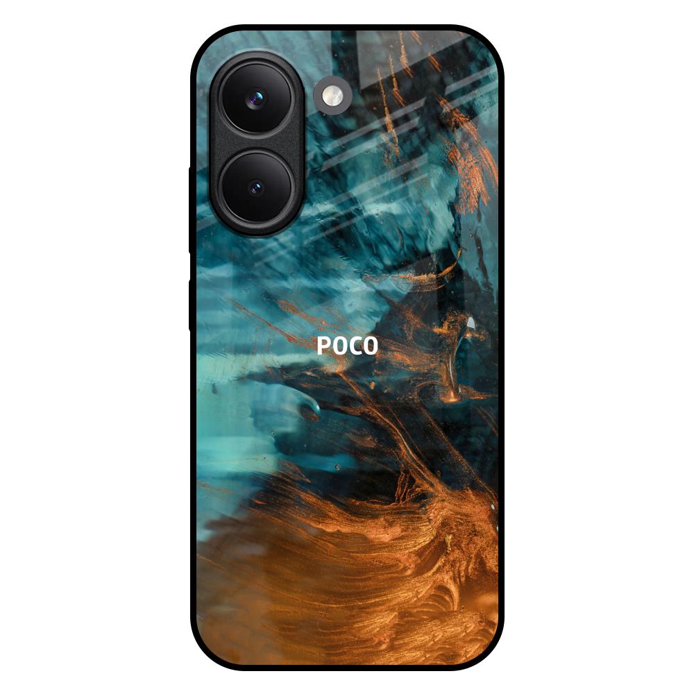 Golden Splash Poco X8 Pro 5G Glass Back Cover Online