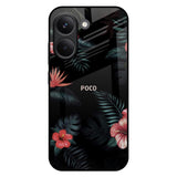 Tropical Art Flower Poco X8 Pro 5G Glass Back Cover Online