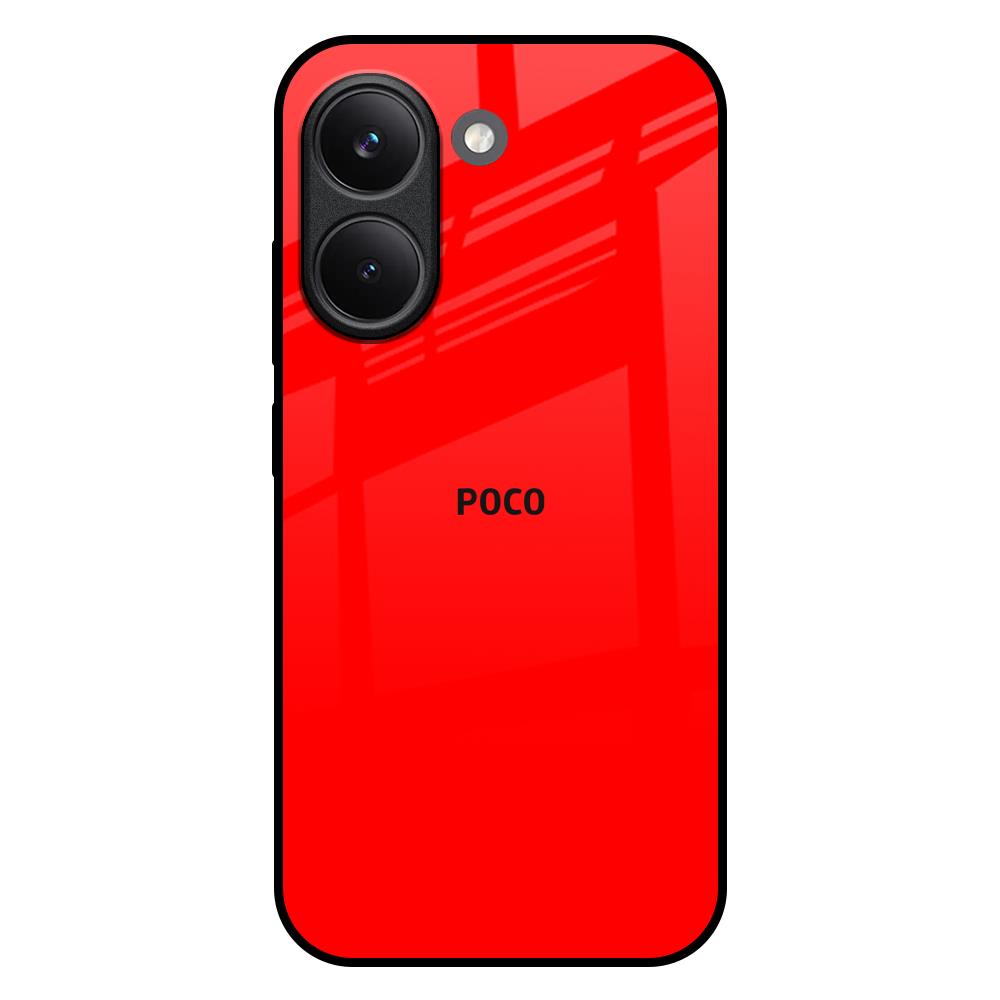 Blood Red Poco X8 Pro 5G Glass Back Cover Online