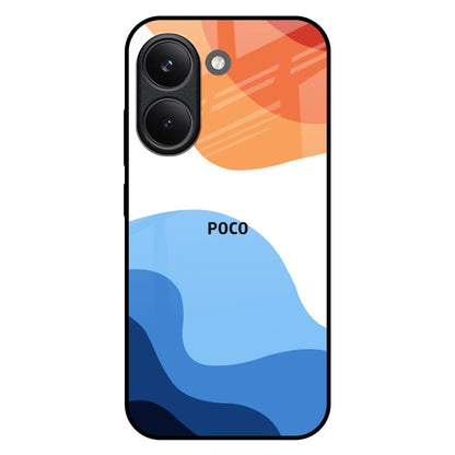 Wavy Color Pattern Poco X8 Pro 5G Glass Back Cover Online