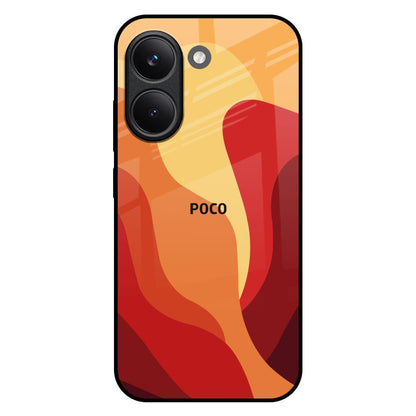 Magma Color Pattern Poco X8 Pro 5G Glass Back Cover Online