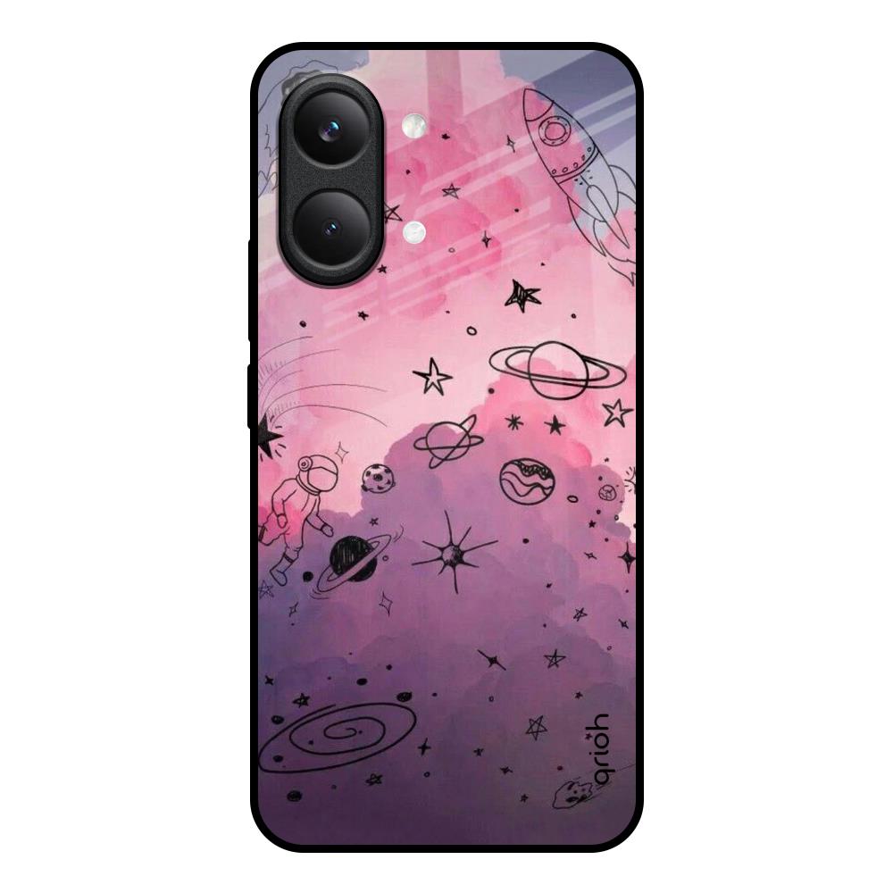 Space Doodles Poco X8 Pro max 5G Glass Back Cover Online