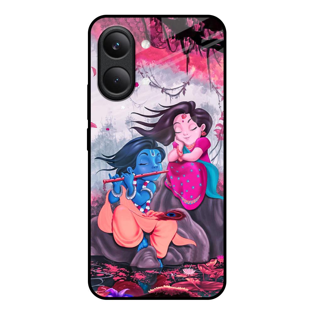 Radha Krishna Art Poco X8 Pro max 5G Glass Back Cover Online