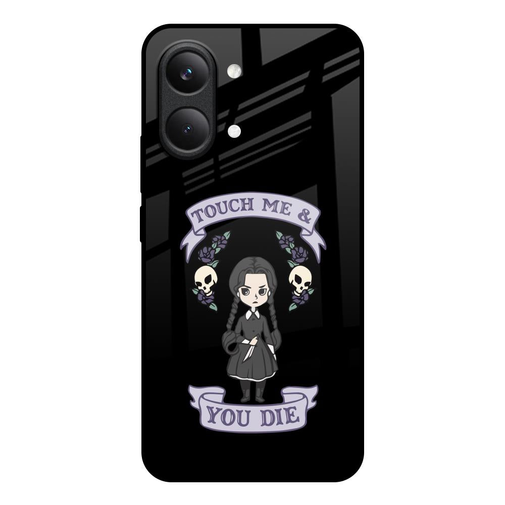 Touch Me & You Die Poco X8 Pro max 5G Glass Back Cover Online