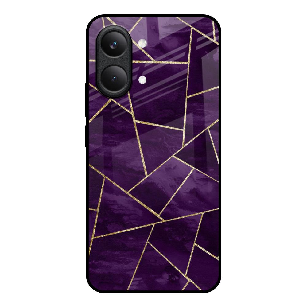 Geometric Purple Poco X8 Pro max 5G Glass Back Cover Online