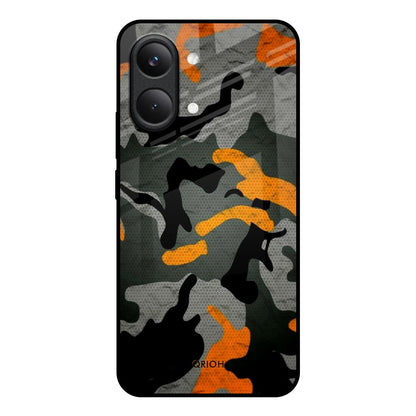 Camouflage Orange Poco X8 Pro max 5G Glass Back Cover Online