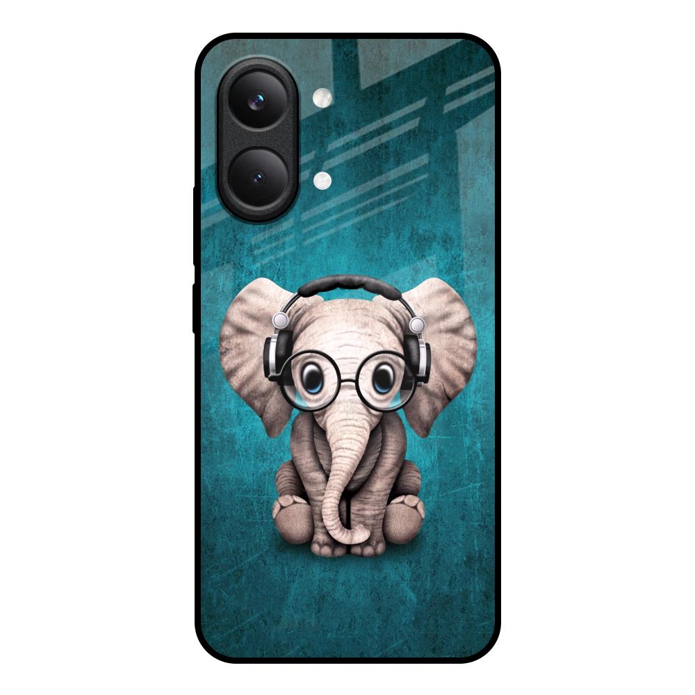 Adorable Baby Elephant Poco X8 Pro max 5G Glass Back Cover Online