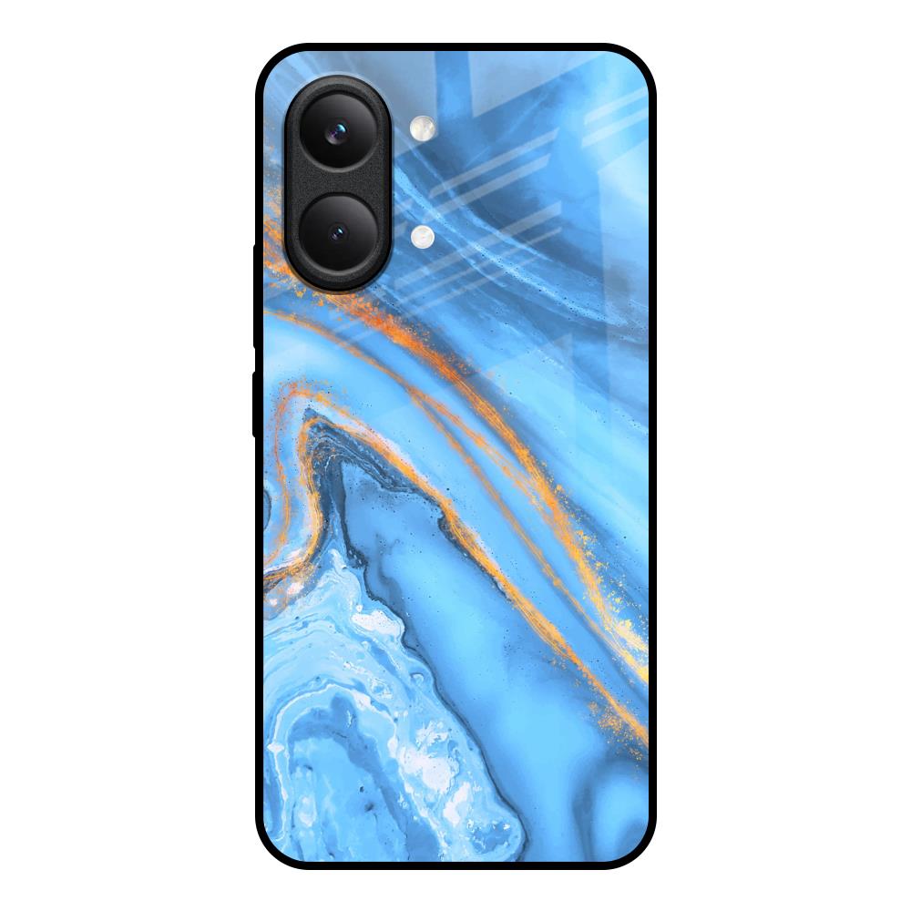 Vibrant Blue Marble Poco X8 Pro max 5G Glass Back Cover Online
