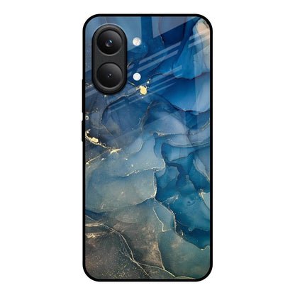 Blue Cool Marble Poco X8 Pro max 5G Glass Back Cover Online