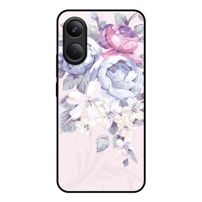 Elegant Floral Poco X8 Pro max 5G Glass Back Cover Online