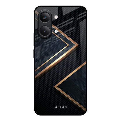 Sleek Golden & Navy Poco X8 Pro max 5G Glass Back Cover Online