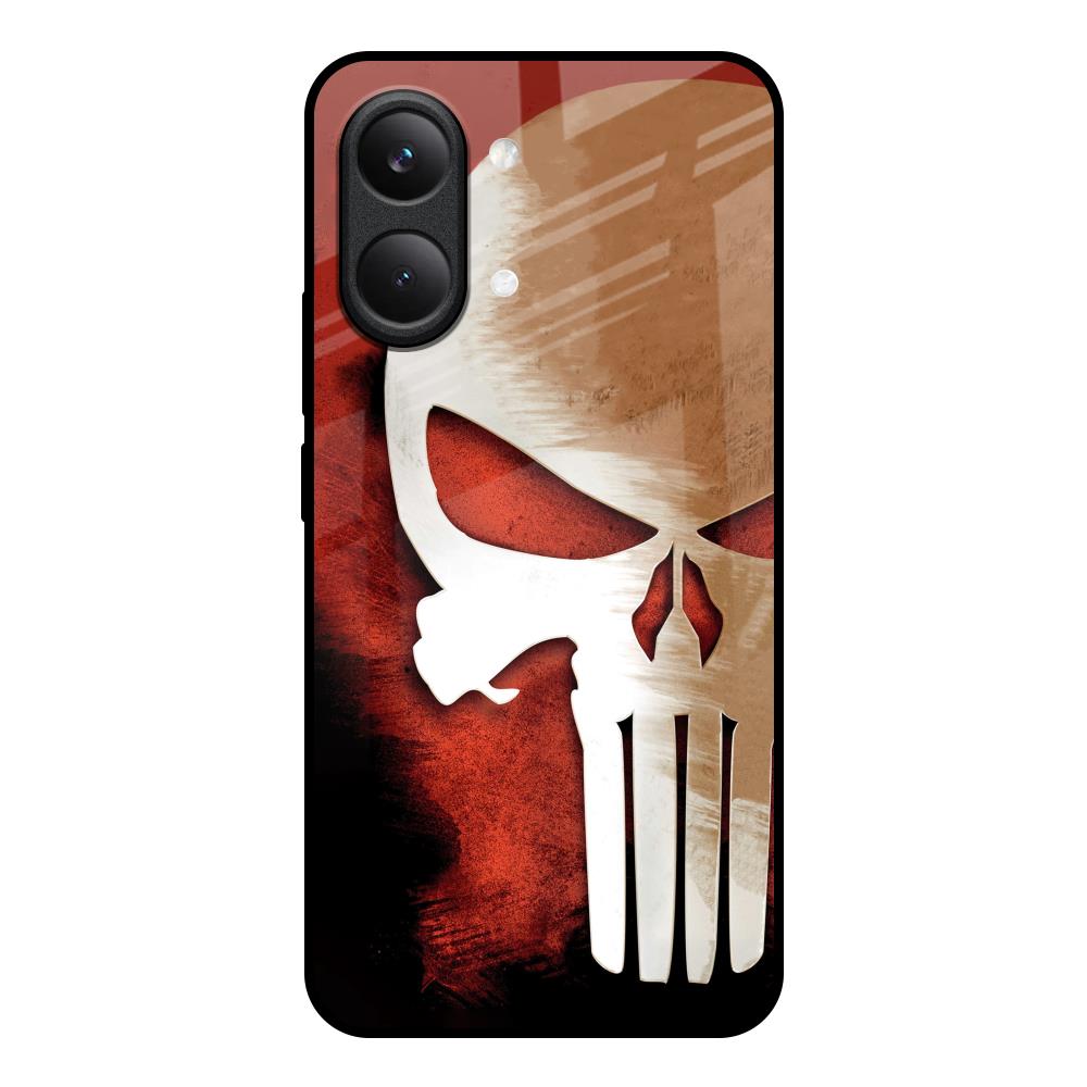 Red Skull Poco X8 Pro max 5G Glass Back Cover Online