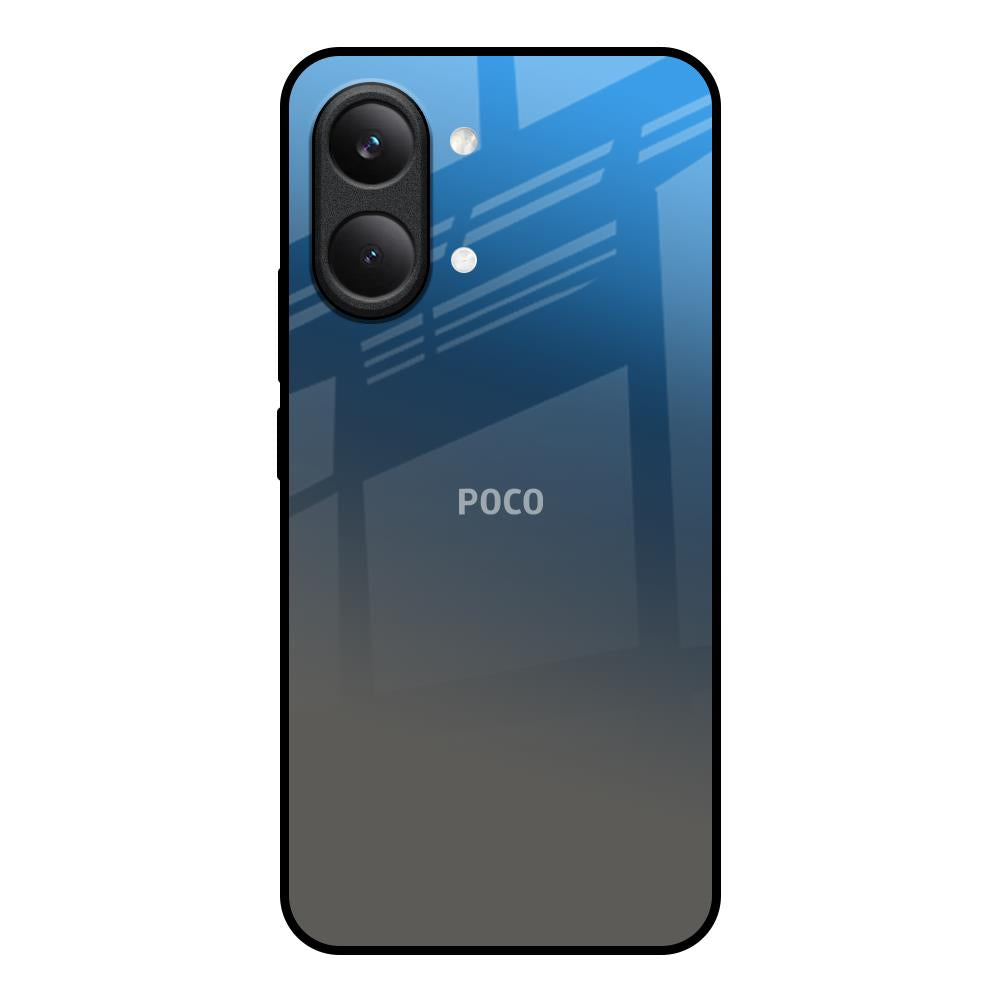 Blue Grey Ombre Poco X8 Pro max 5G Glass Back Cover Online