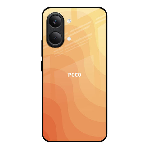Orange Curve Pattern Poco X8 Pro max 5G Glass Back Cover Online