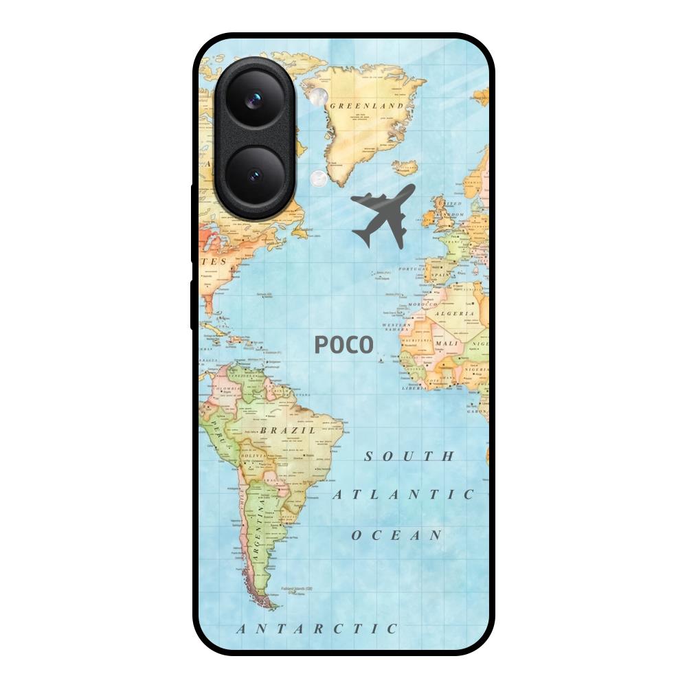 Fly Around The World Poco X8 Pro max 5G Glass Back Cover Online