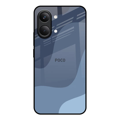 Navy Blue Ombre Poco X8 Pro max 5G Glass Back Cover Online