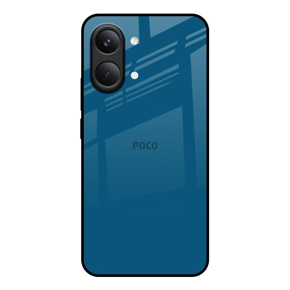 Cobalt Blue Poco X8 Pro max 5G Glass Back Cover Online