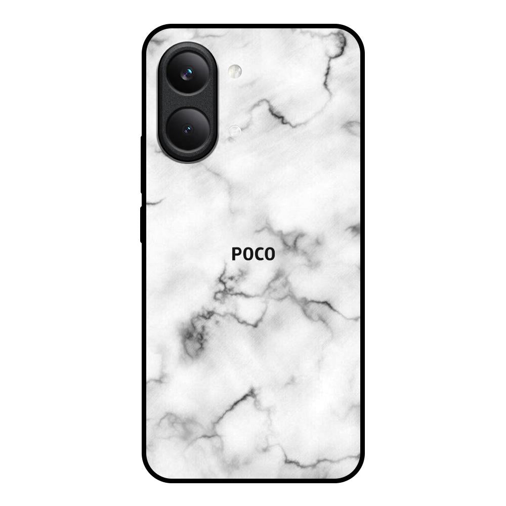 Satin White Marble Poco X8 Pro max 5G Glass Back Cover Online