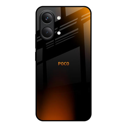 Orange Black Fusion Poco X8 Pro max 5G Glass Back Cover Online