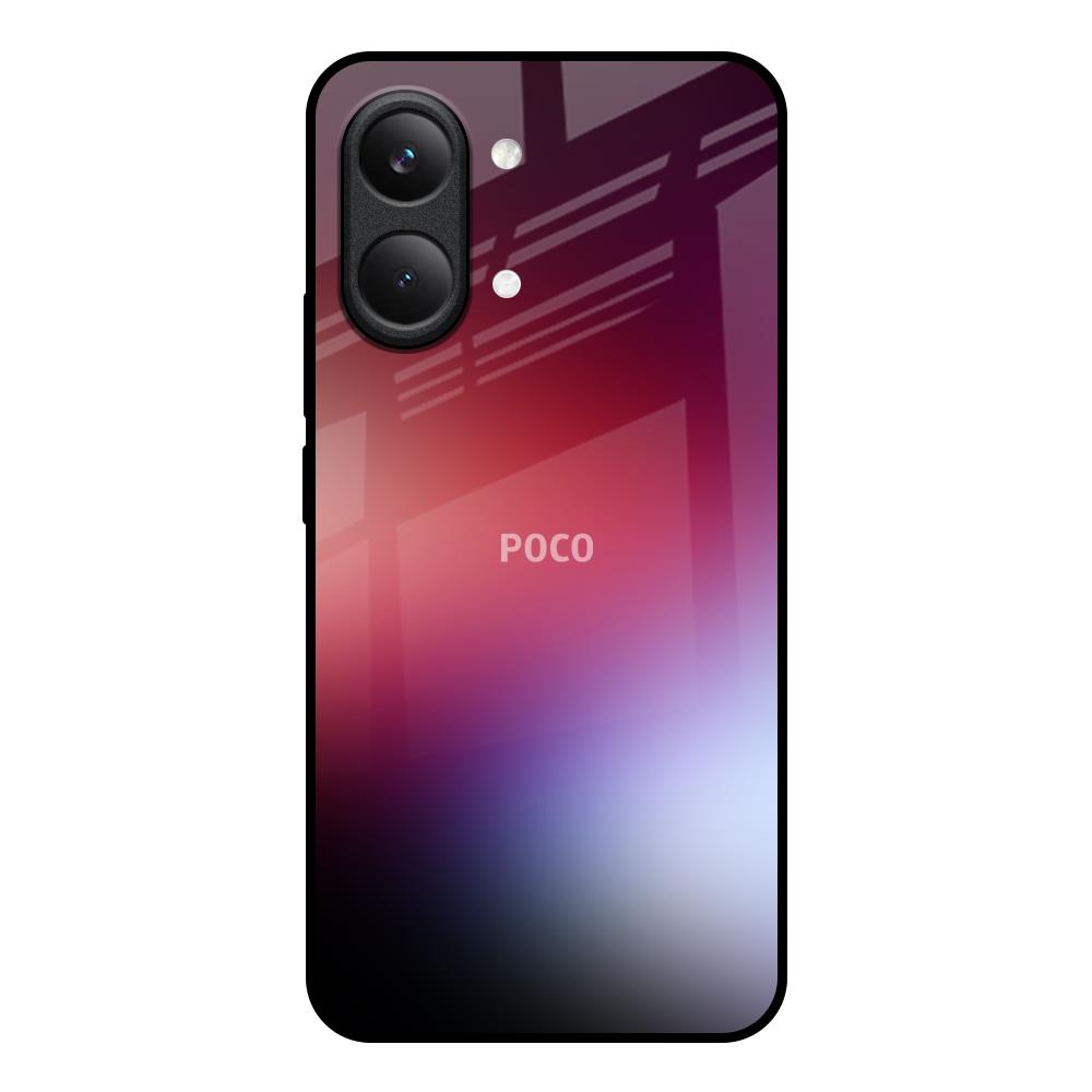 Gaussian Red Poco X8 Pro max 5G Glass Back Cover Online
