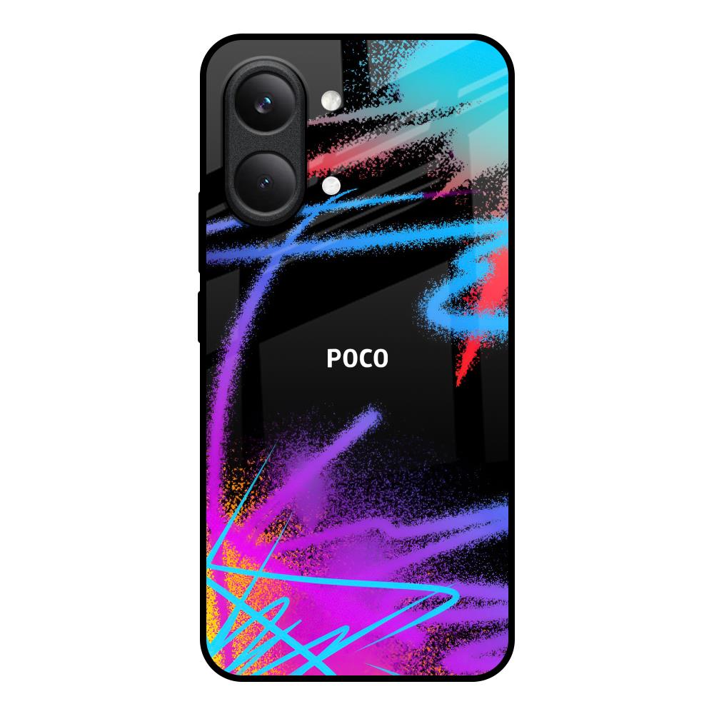 Brushy Color Poco X8 Pro max 5G Glass Back Cover Online