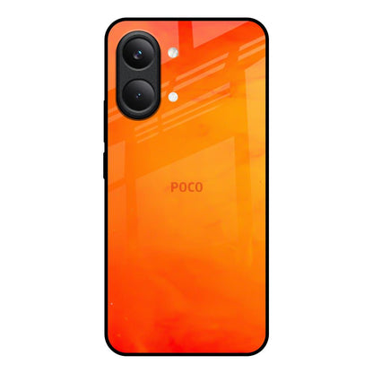 Tangy Orange Poco X8 Pro max 5G Glass Back Cover Online