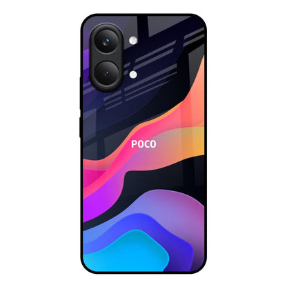Colorful Fluid Poco X8 Pro max 5G Glass Back Cover Online