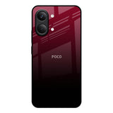 Wine Red Poco X8 Pro max 5G Glass Back Cover Online