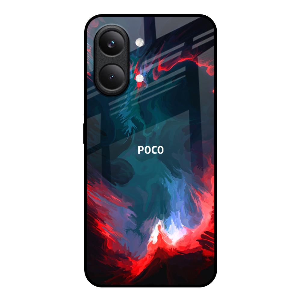 Brush Art Poco X8 Pro max 5G Glass Back Cover Online