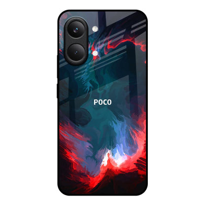 Brush Art Poco X8 Pro max 5G Glass Back Cover Online