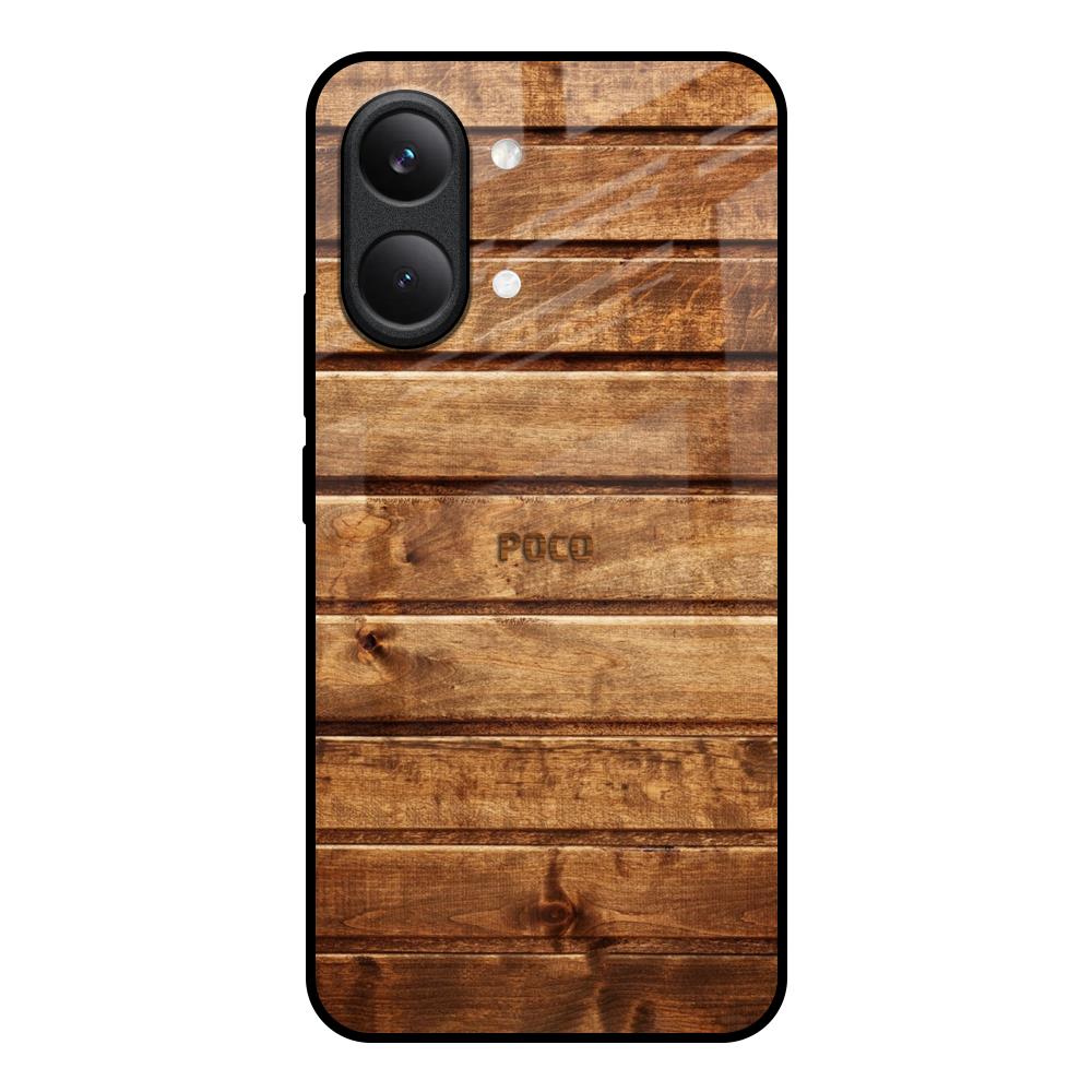 Wooden Planks Poco X8 Pro max 5G Glass Back Cover Online