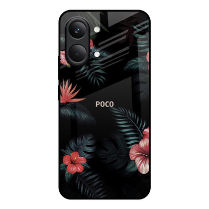 Tropical Art Flower Poco X8 Pro max 5G Glass Back Cover Online