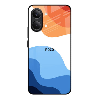 Wavy Color Pattern Poco X8 Pro max 5G Glass Back Cover Online