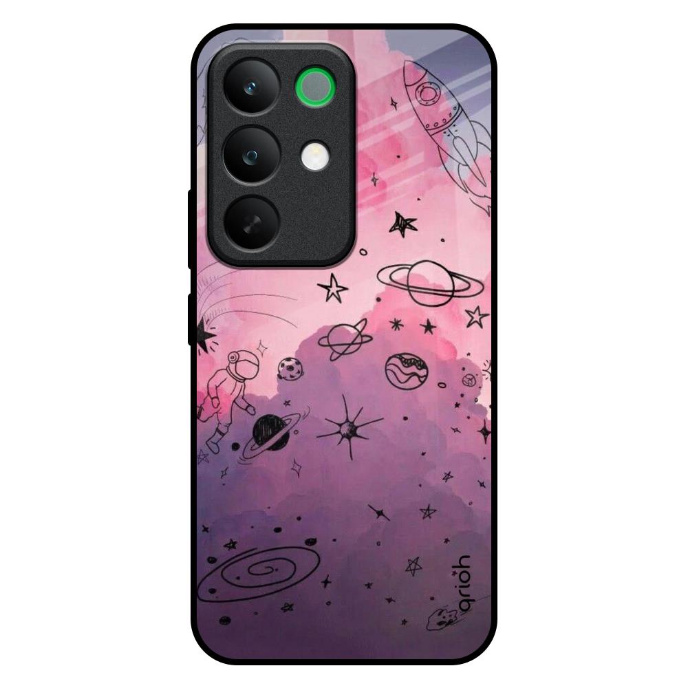 Space Doodles Realme C85 5G Glass Back Cover Online