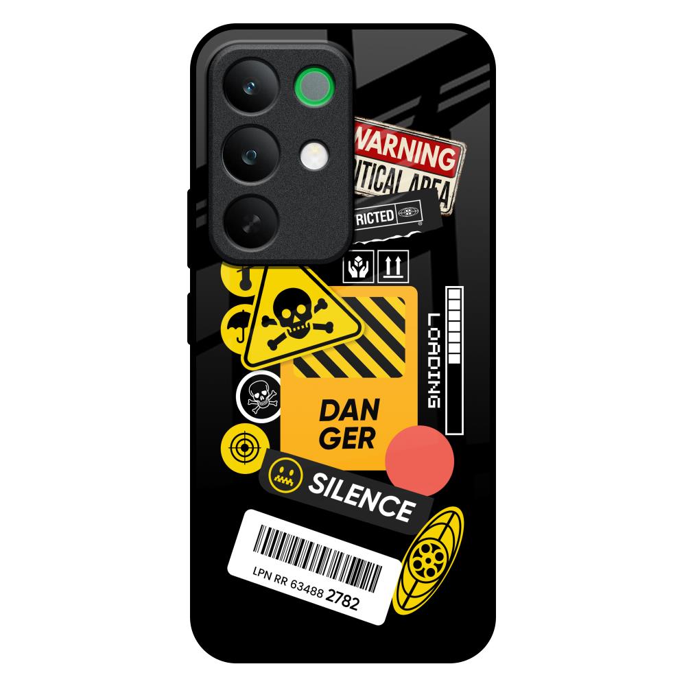 Danger Signs Realme C85 5G Glass Back Cover Online