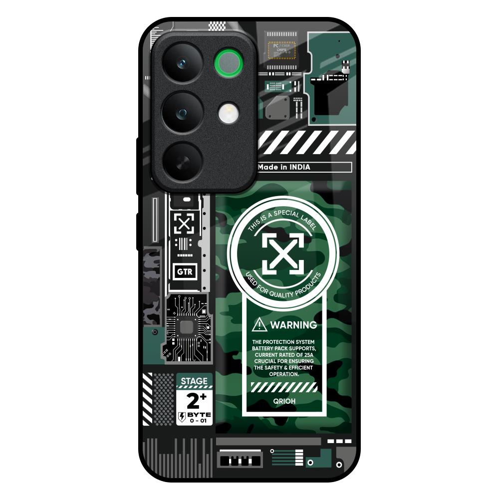 Green Camo Circuit Realme C85 5G Glass Back Cover Online